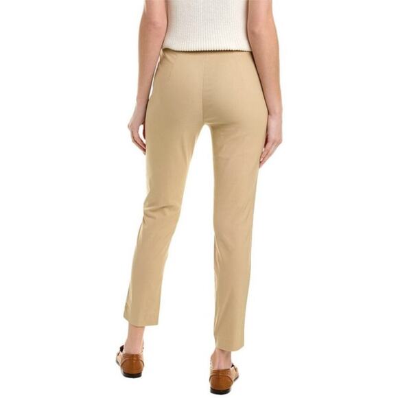 J.McLAUGHLIN Khaki Pippa Cotton Pant Straight Leg Cropped Women’s Size 12 NWT - Picture 2 of 9